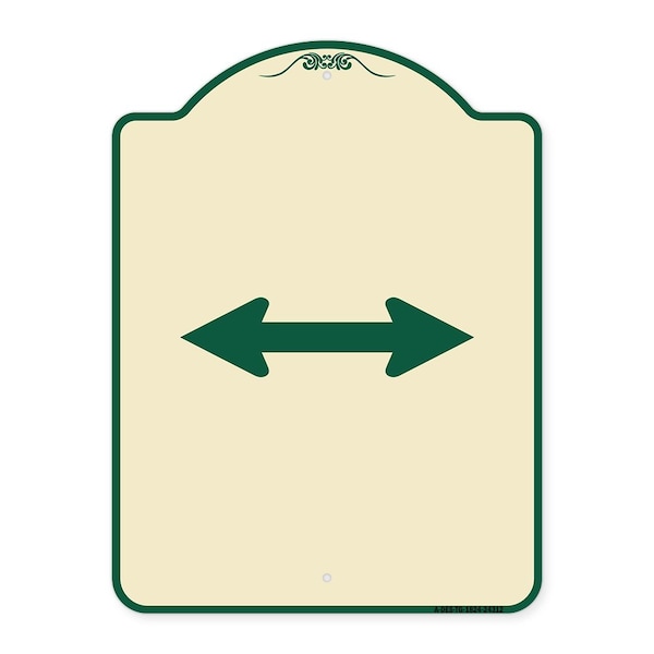 Signmission Bidirectional Arrow Black Heavy-Gauge Aluminum Architectural Sign, 24" x 18", TG-1824-24312 A-DES-TG-1824-24312 - main